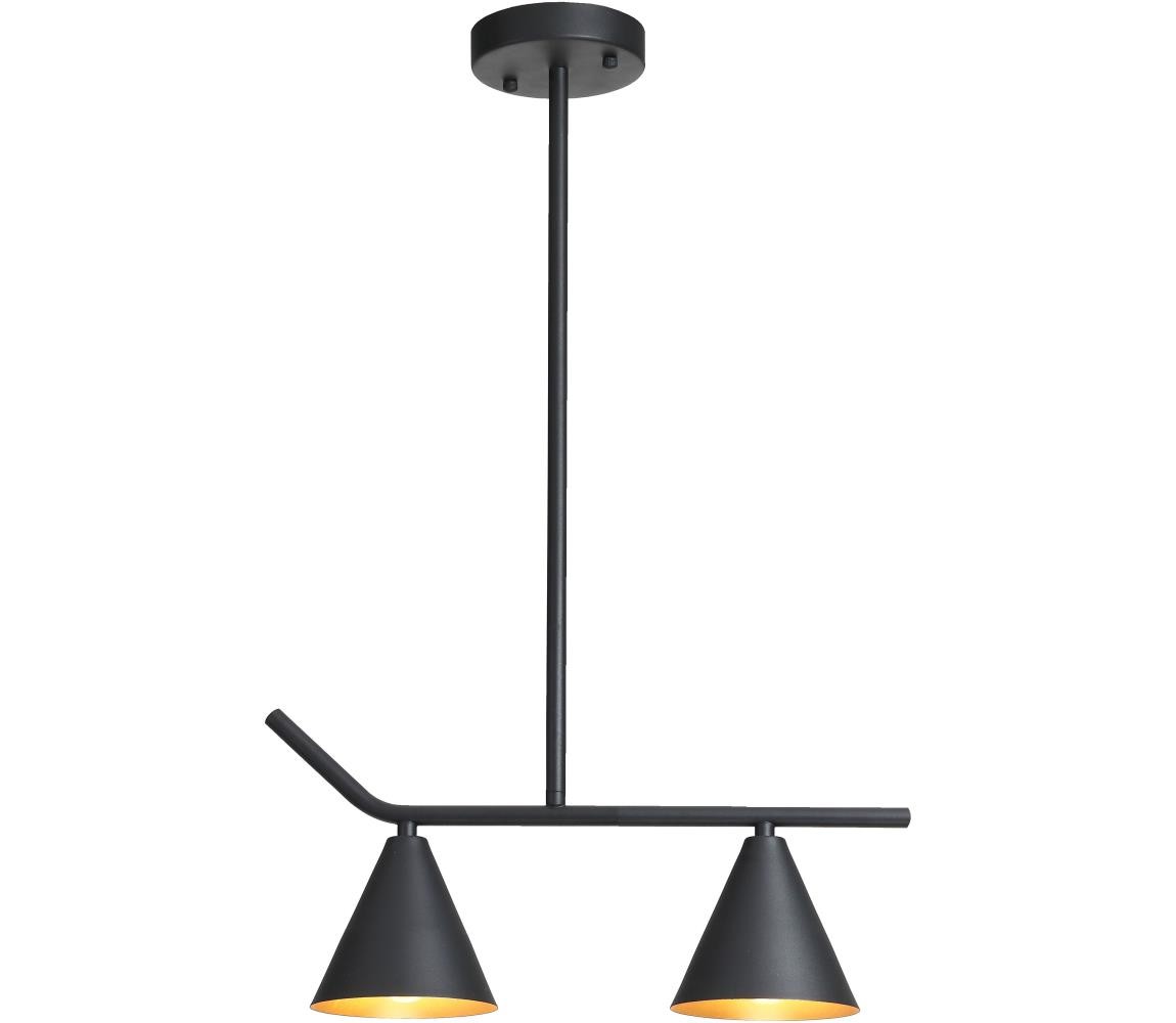 Eurolamp Lustr na tyči 2xE27/40W/230V černá