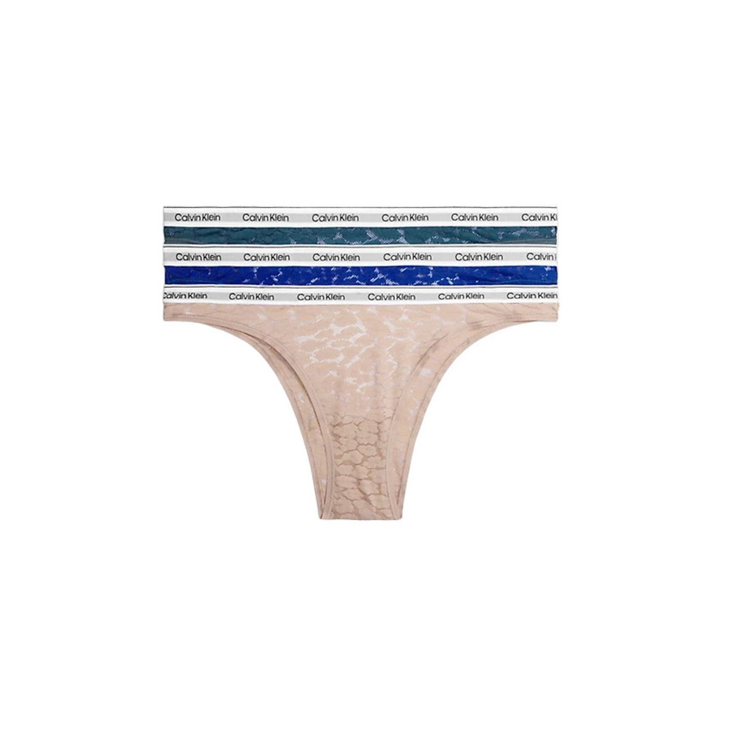 3PACK dámské kalhotky brazilky Calvin Klein vícebarevné (QD5068E-GP8) XL