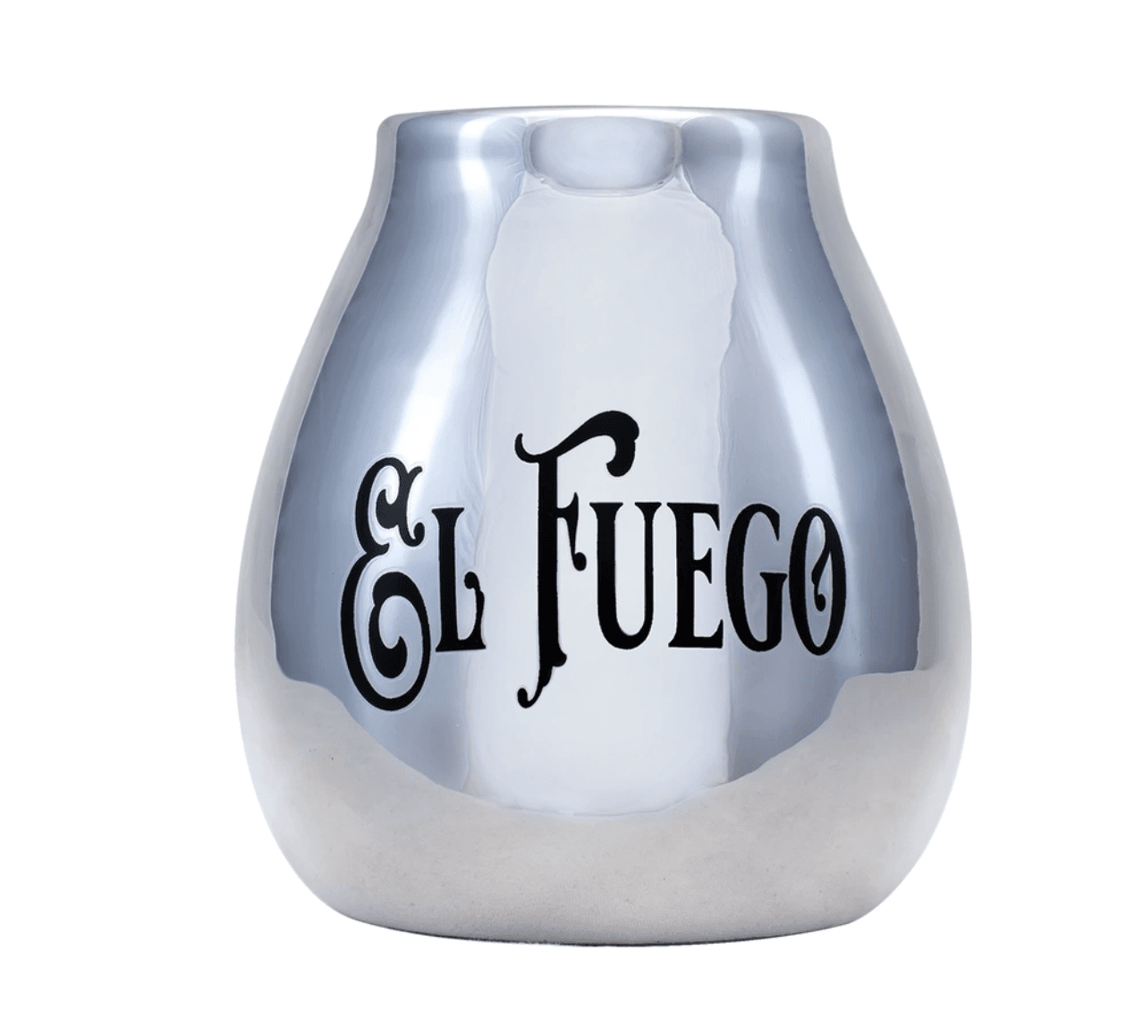Yaguar Keramická kalabása s logem El Fuego (stříbrná) 350 ml
