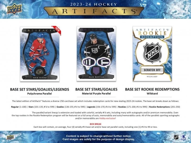 2023-24 Upper Deck Artifacts Hockey Hobby Balíček
