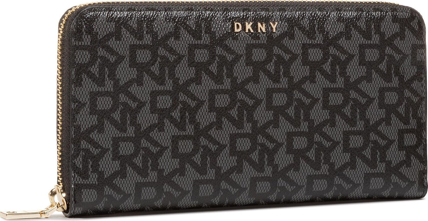 Velká dámská peněženka DKNY Bryant-New Zip Arou R831J658 Bk Logo/Bk XLB