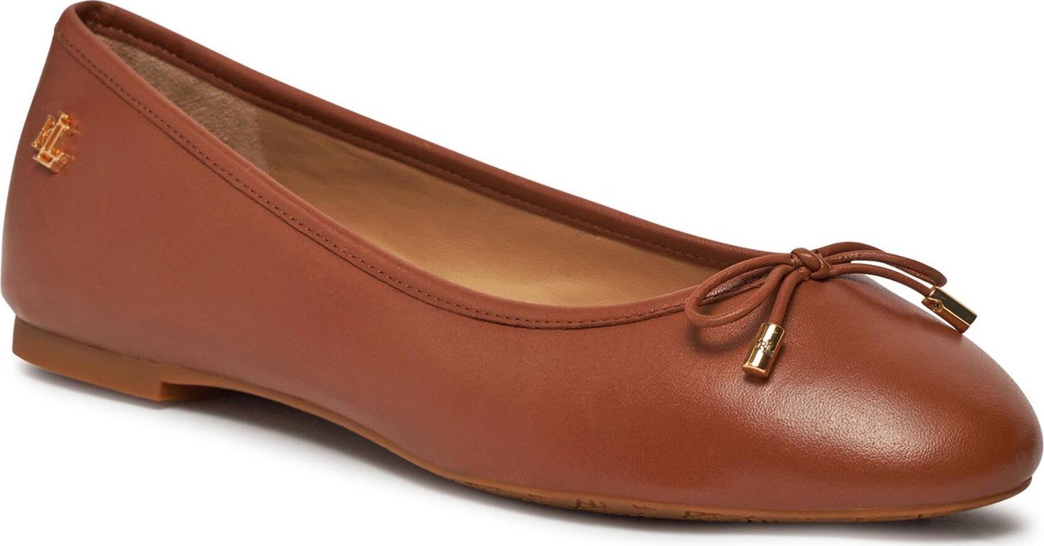 Baleríny Lauren Ralph Lauren 802940603002 Deep Saddle Tan