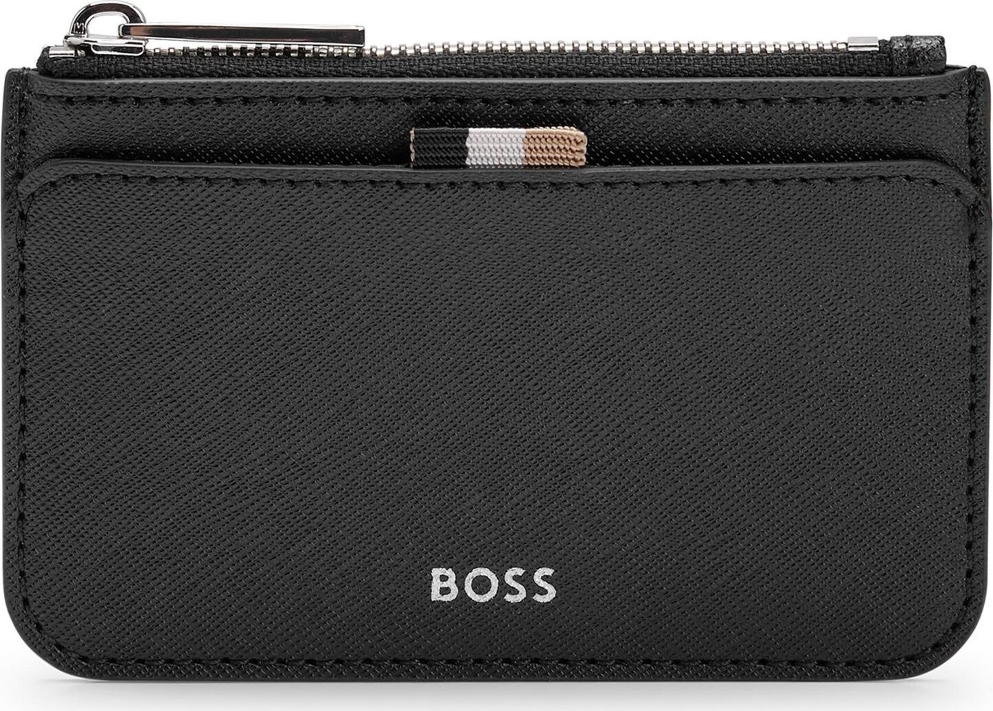 Malá pánská peněženka Boss Zair Card Hold Zip 50499278 Black 001