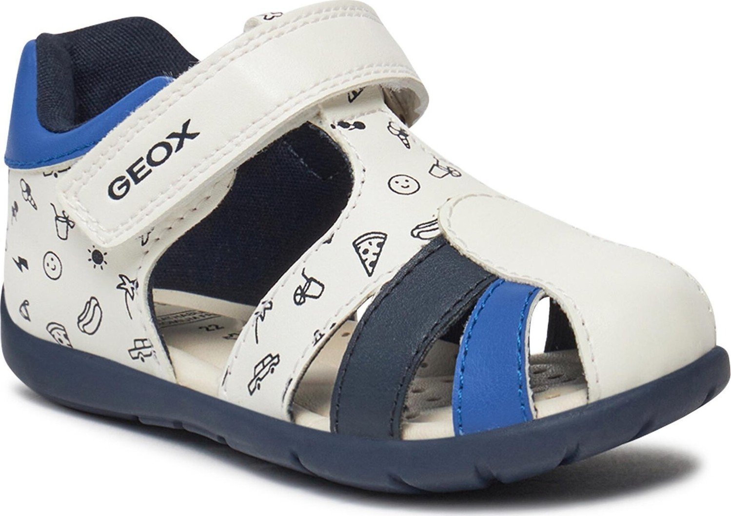 Sandály Geox B Elthan Boy B451PC 000BC C0293 White/Royal