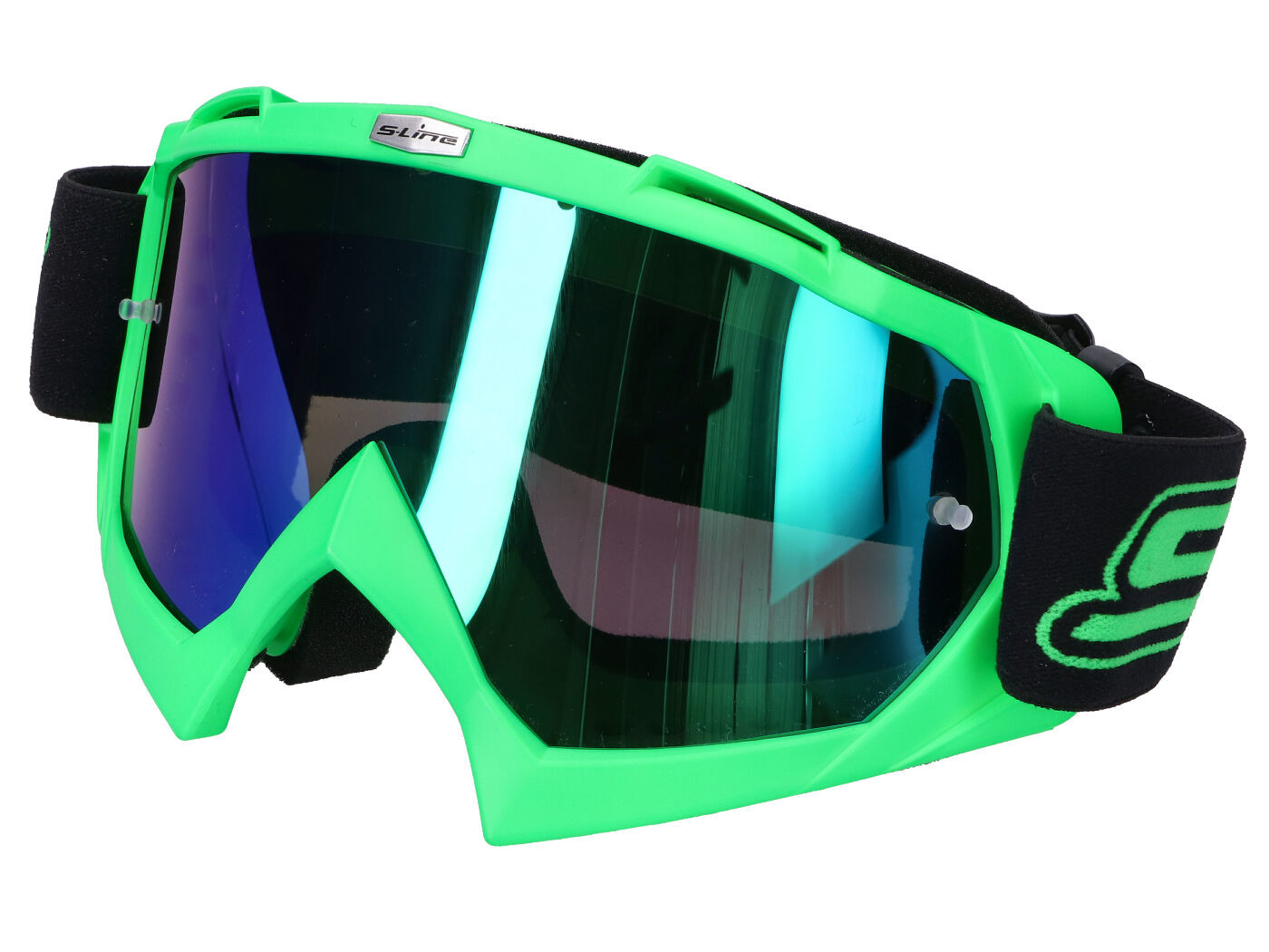 MX brýle S-Line zelená - iridium modrá 43286