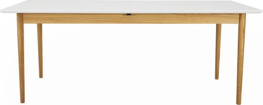 Rozkládací jídelní stůl s bílou deskou 90x195 cm Skagen – Tenzo