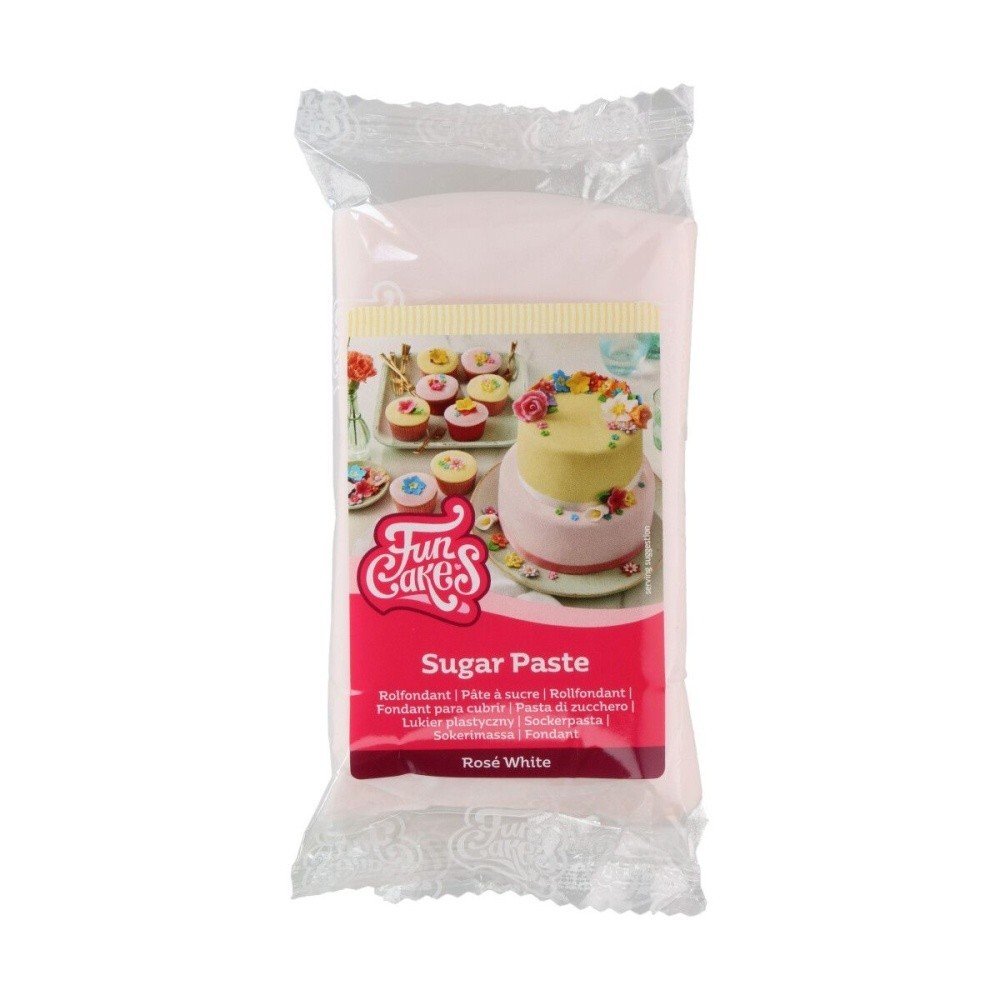 FunCakes potahový fondán Rosé white - růžový 250g