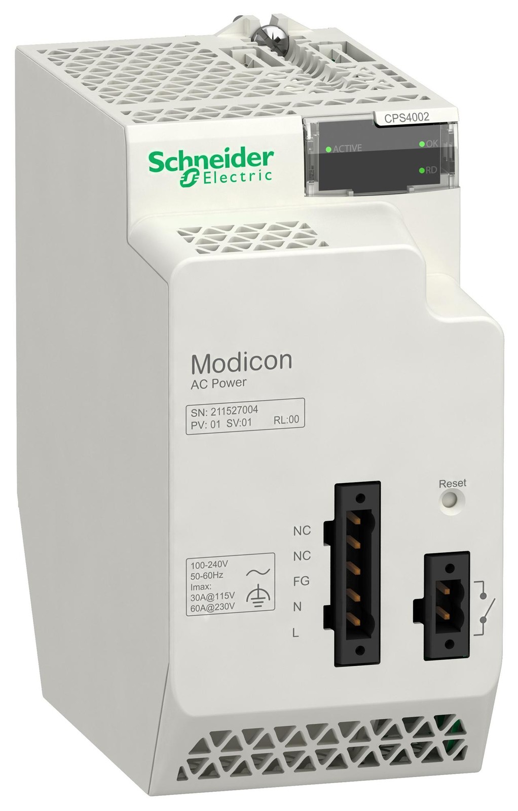 Schneider Electric Bmxcps4002 Power Supply Module, 240Vac