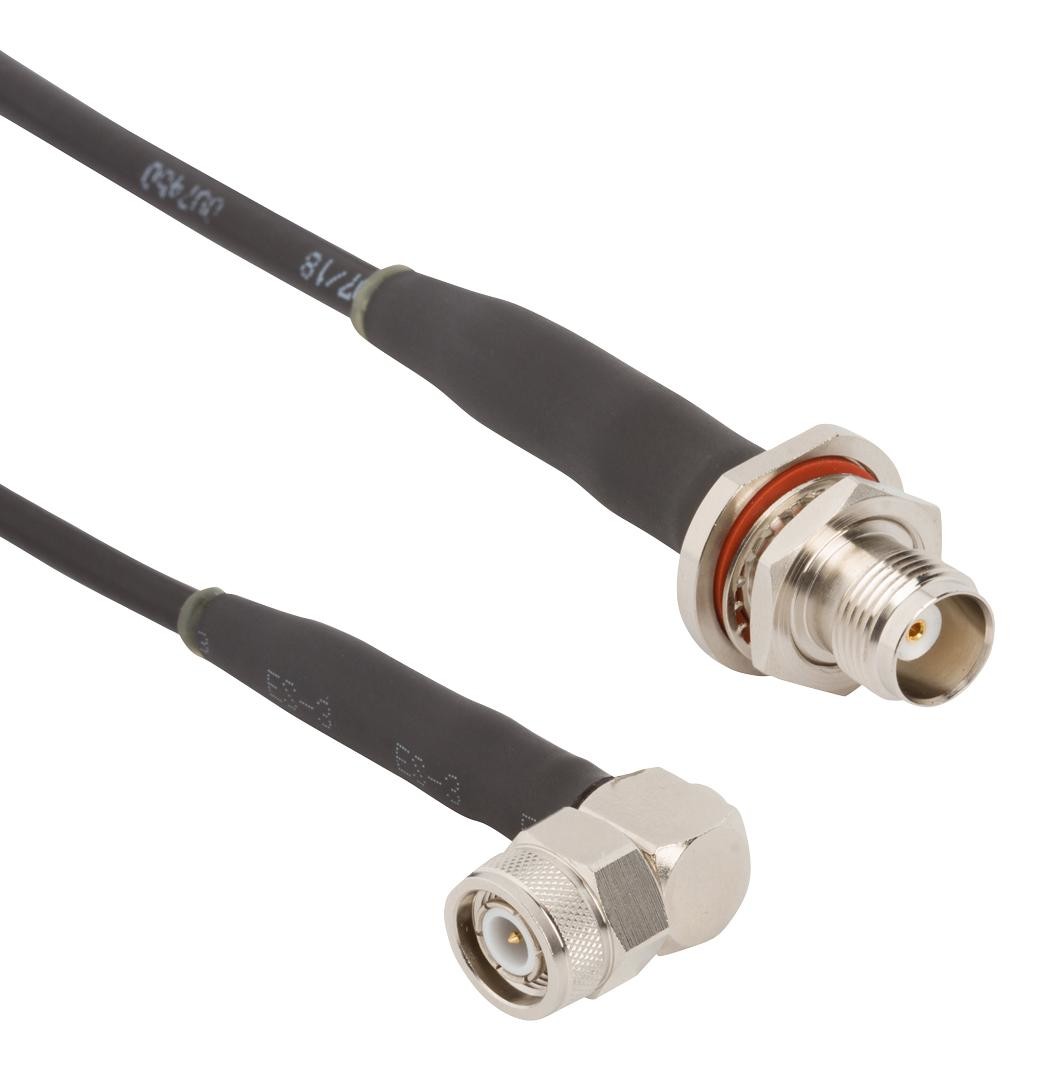 Amphenol Rf 095-850-222-048 Tnc Ra Plug To Tnc Bulkhead Jack On Lmr 200 Cable, Arc, 48 Inches 02Ah5709