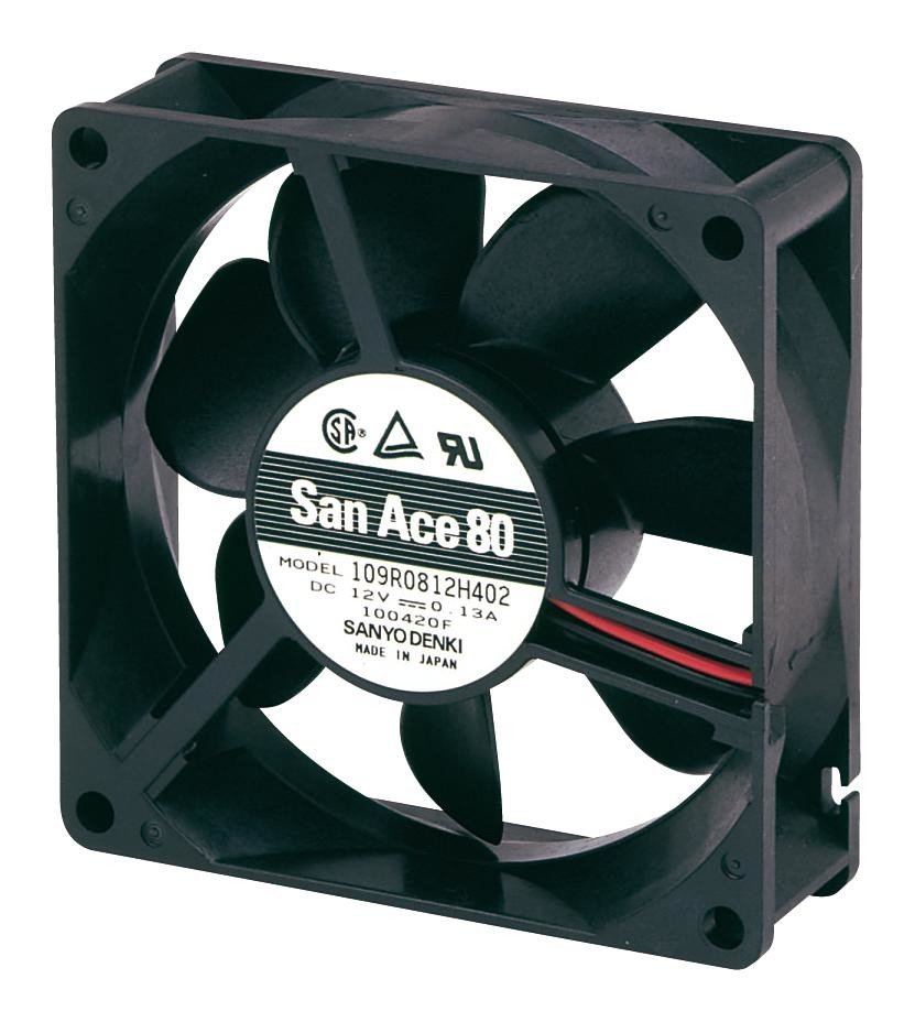 Sanyo Denki 109R0812G401 Dc Axial Fan, 53Cu.ft/min, Ball, 80Mm