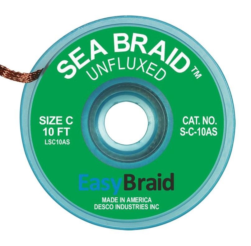 Easybraid S-C-10As Desoldering Braid, 0.075