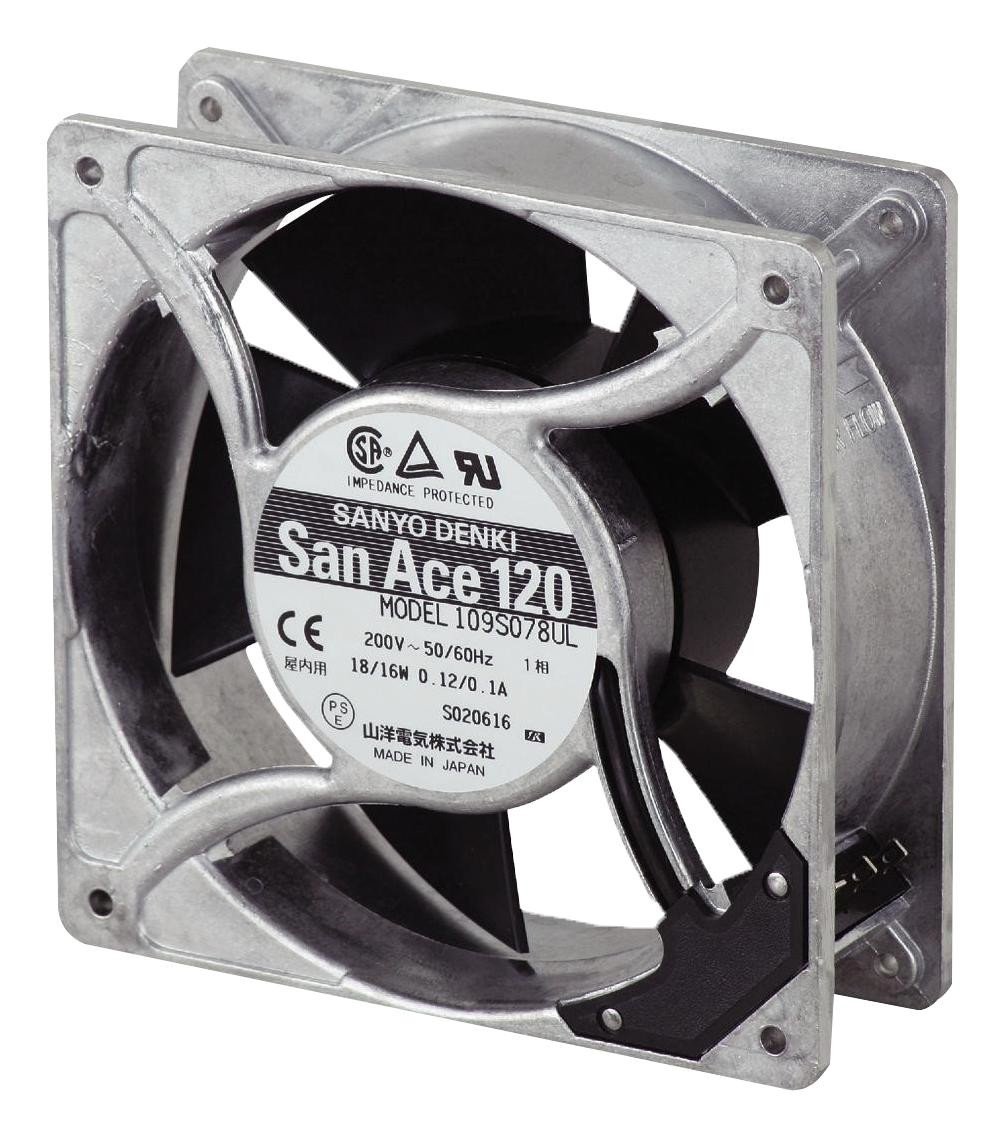 Sanyo Denki 109S078Ul Axial Fan, Ac, 0.1A, 120Mm, 102.5Cfm