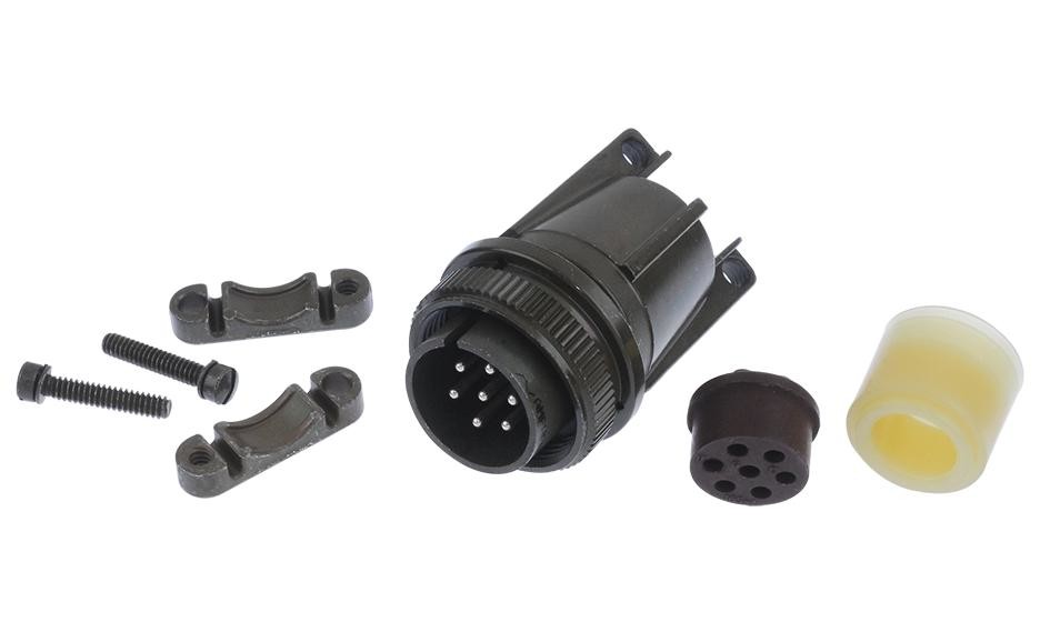Amphenol Industrial Ms3106E16S-1P. Circular Connector Plug Size 16S, 7 Position, Cable