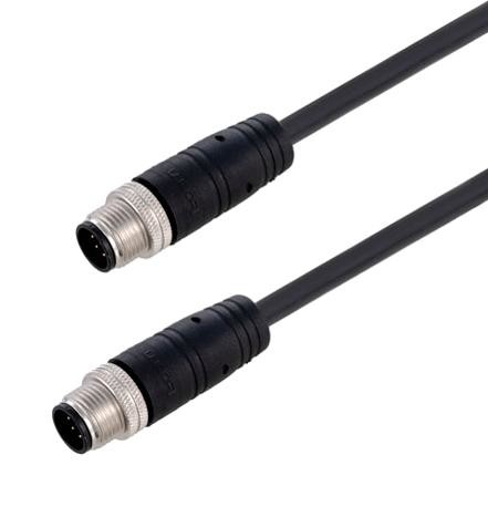 L-Com Trg881-P4B-10M Sensor Cord, 8P M12 Plug-Plug, 32.8Ft