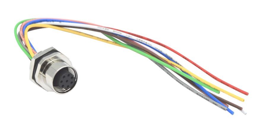 Norcomp Fpm12A08I06Af03 Sensor Cord, M12 Rcpt-Free End, 152.4Mm