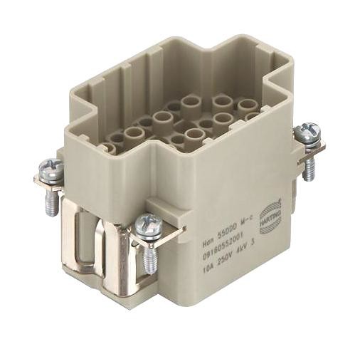 Harting 09160552001 Heavy Duty Insert, Plug, 6B, 55+Pe Pos