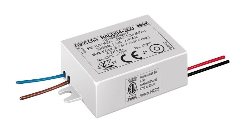 Recom Power Racd04-500 Led Driver, Single O/p, Cc Mode, 4W