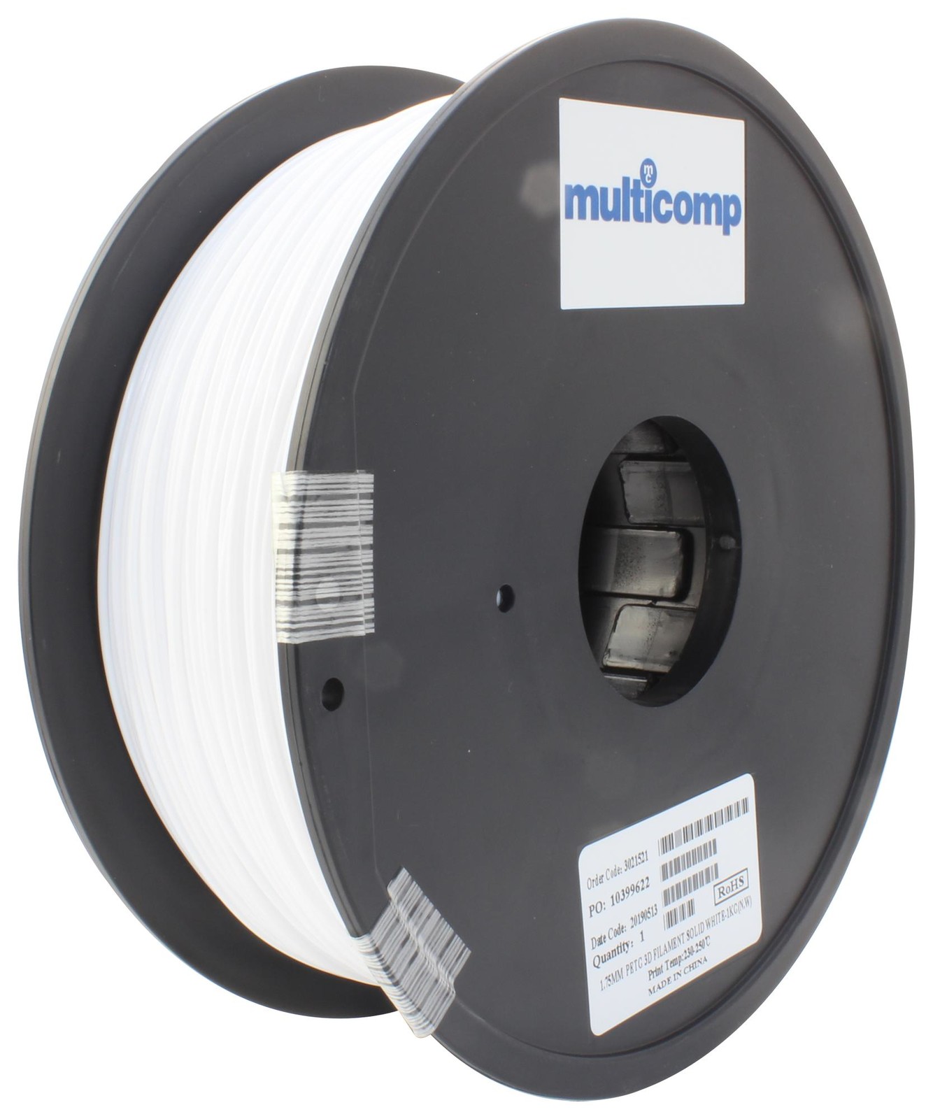 Multicomp Mc011467 3D Printer Filament, Petg, 1.75Mm, White
