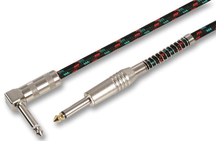 Pulse Pls00152 Guitar Lead, 90Deg Black, 5M