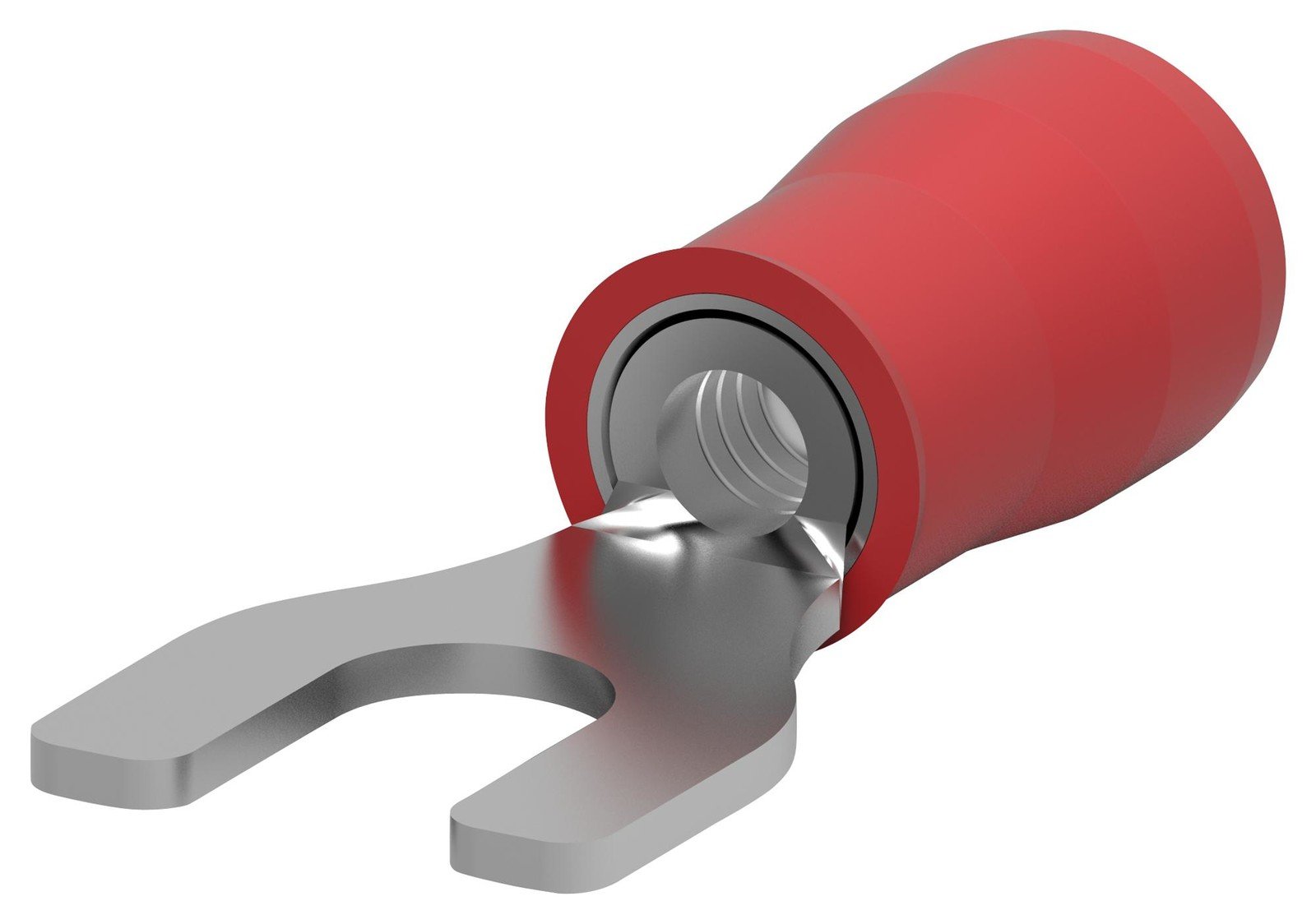 Amp - Te Connectivity 2-32053-1 Terminal, Spade Tongue, #8, Red