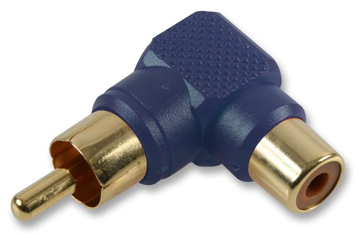 Pro Signal Psg02739 Phono Adaptor, 90Deg, Gold, Blue