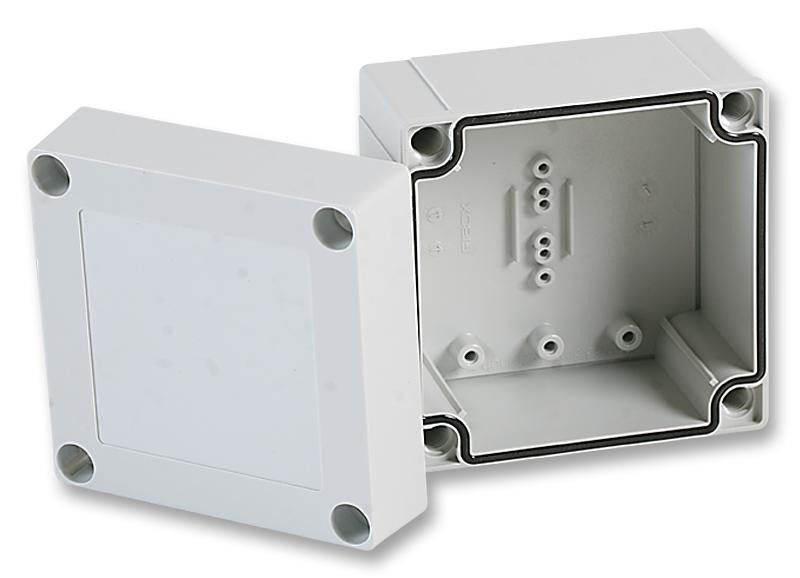Fibox Pc 95/75 Hg Enclosure Box, Grey Lid, 100X100X75Mm