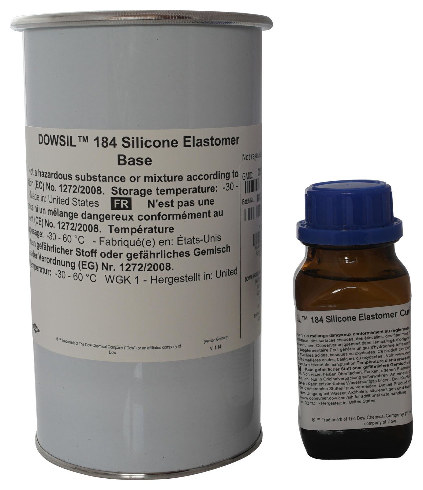 Dow Sylgard 184, 1.1Kg Elastomer, Clear, 184, 1.1Kg