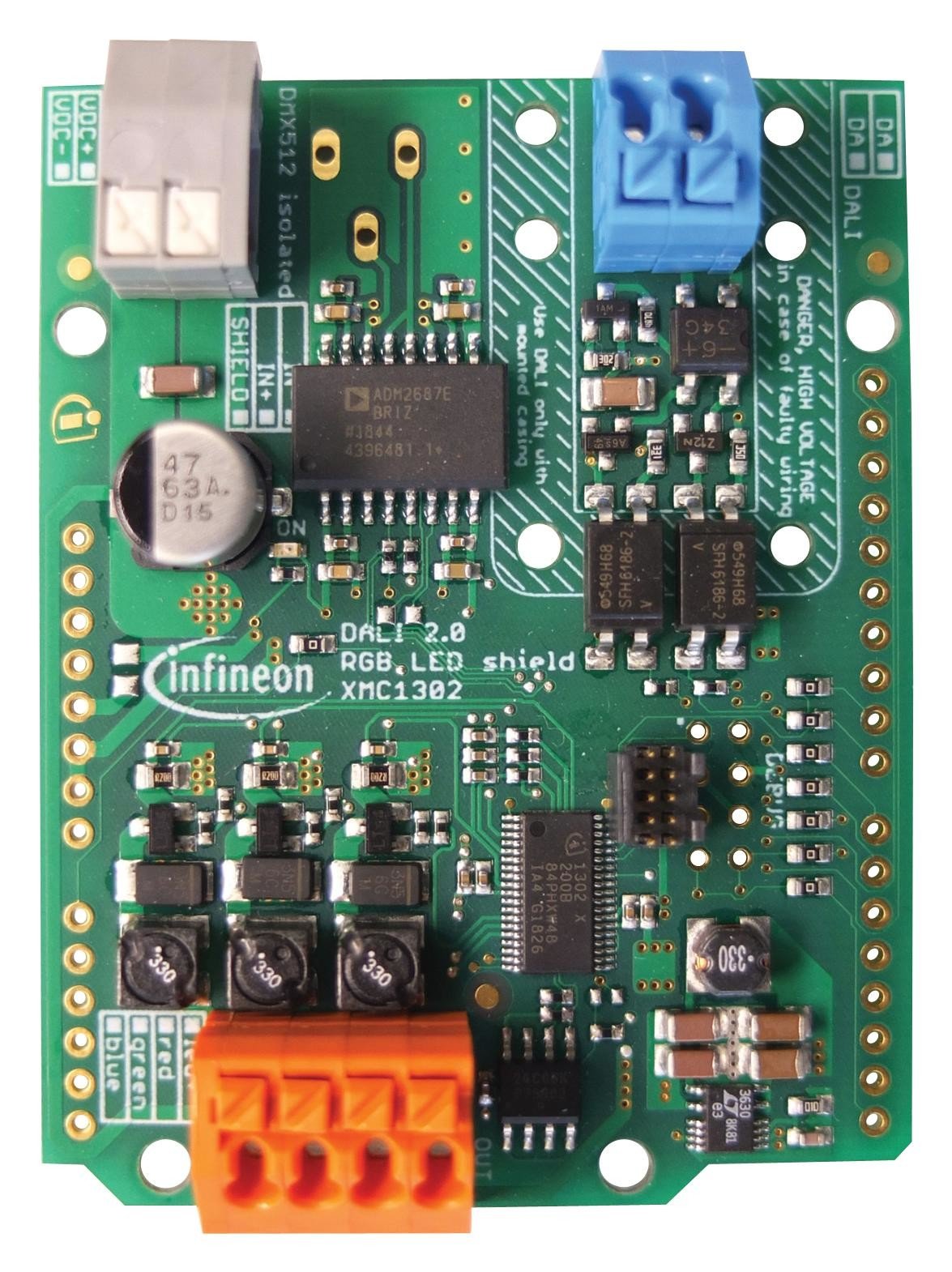 Infineon Kitxmcleddali20Rgbtobo1 Eval Board, 3Ch Rgb Led Lighting Shield