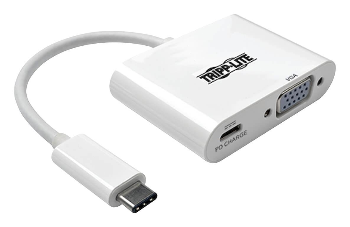 Eaton Tripp Lite U444-06N-V-C Usb-C To Vga Adapter W/pd Charge, White