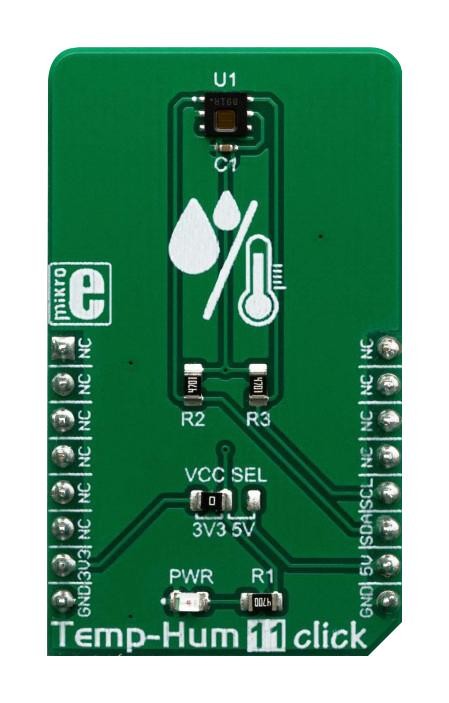 Mikroelektronika Mikroe-3469 Temp & Hum 11 Click Board