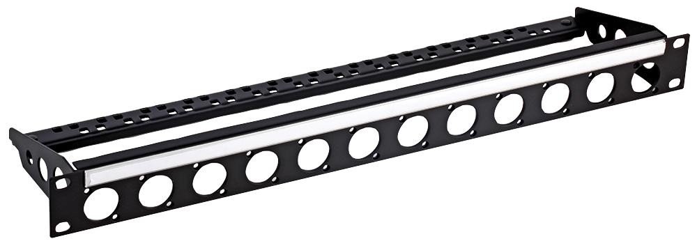Penn Elcom R2269/1Uk-12 1U Rack Panel Punched For 12 D Connector