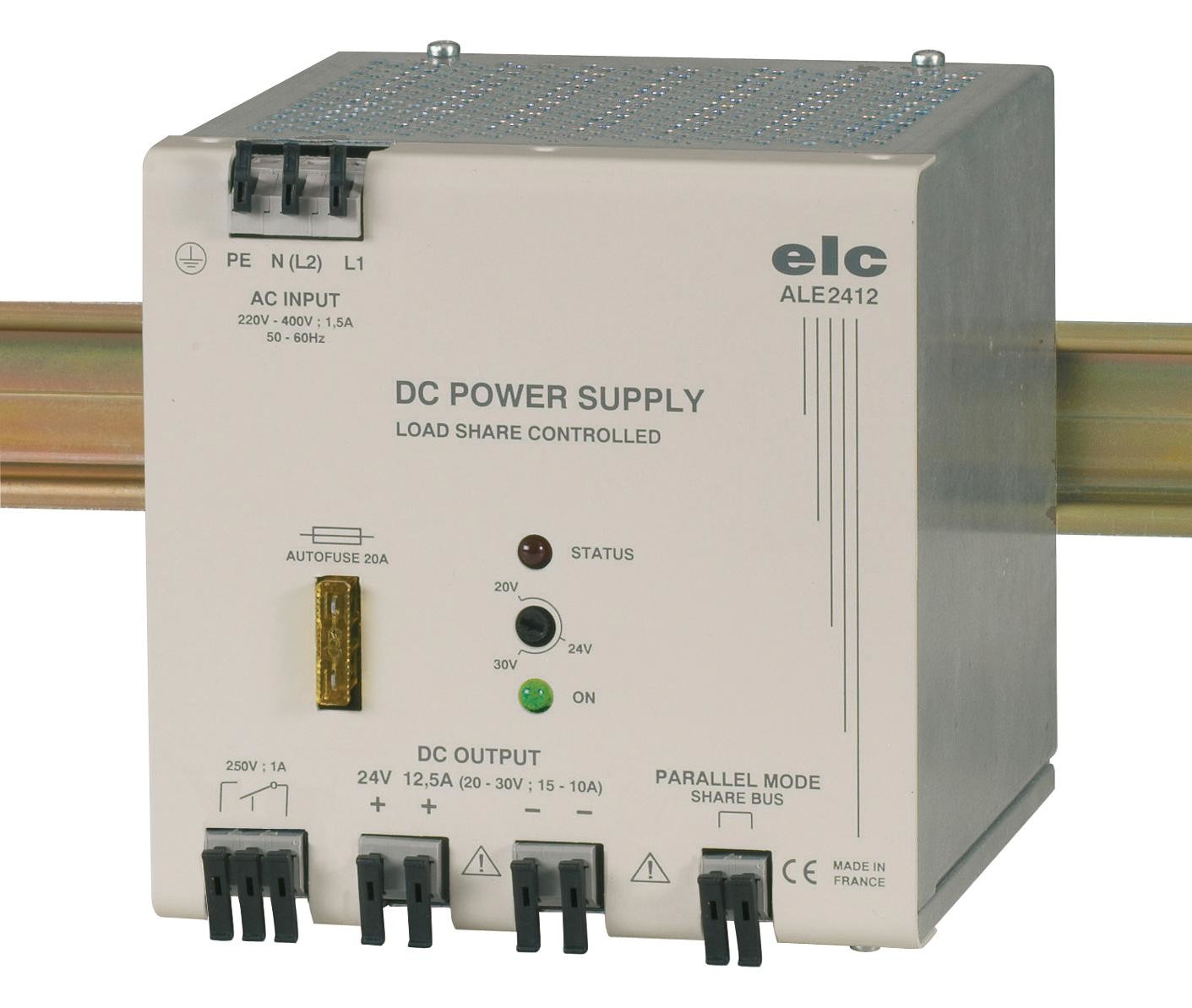 Elc Ale2412 Regulated Power Supply, Din Rail, 300W