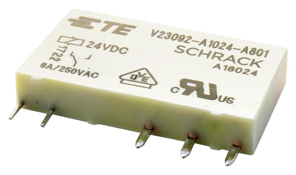 Schrack - Te Connectivity 6-1393236-8 Power Relay, Spdt, 6A, 250V, Pcb