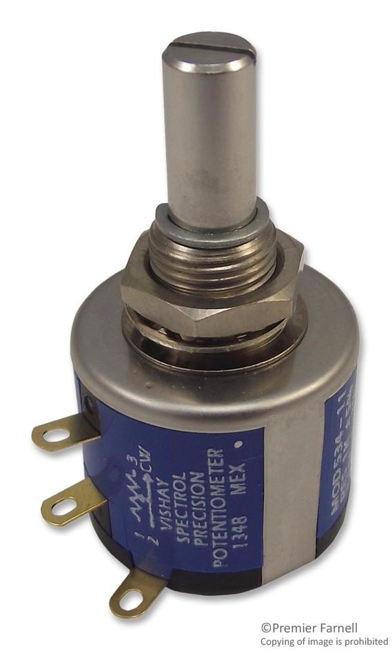 Vishay 534B1102Jl Potentiometer, Linear, 1K, 2W, 5%