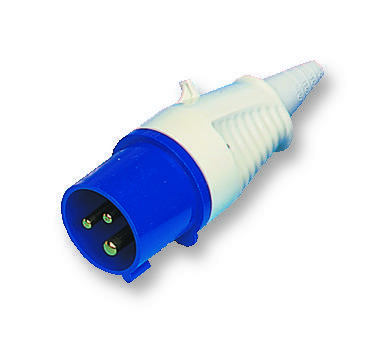 Walther 210306. 16A 2P+E Free Plug 240V Blu