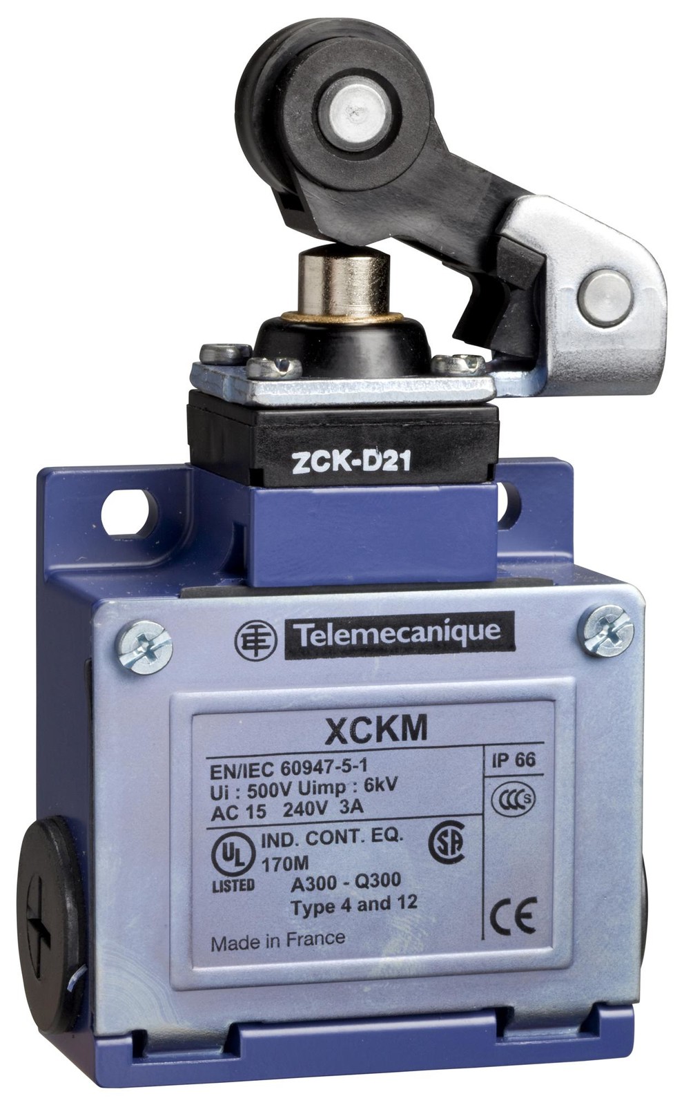 Schneider Electric Xckm521H29 Limit Sw, Plunger, Spst-No/nc, 3A, 240V