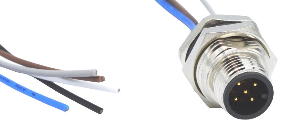 Norcomp Mpm12A05I12Cr01 Sensor Cord, M12 Plug-Free End, 304.8Mm