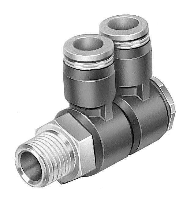 Festo Qslv2-1/8-8 Multiple Distributor, 8Mm, R1/8, 6Bar