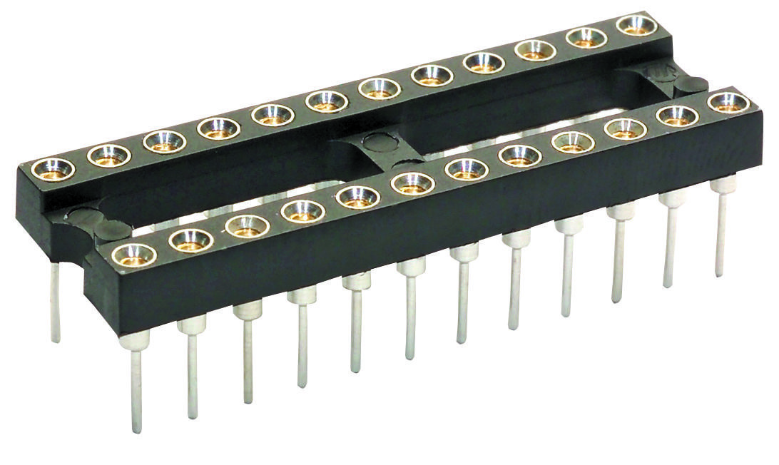 Mill Max 111-43-324-41-001000 Dip Socket, 24 Position, Through Hole