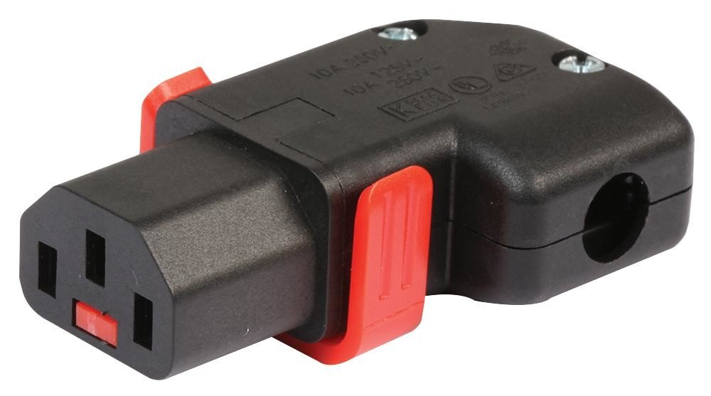 Iec Lock Pa130100Rbk Iec Lock+ C13 Rewirable Connector, L/r