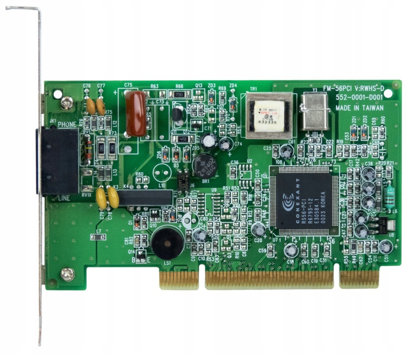 Well FM-56PCI-RWS 552-0001-D001 Dsl/phone RJ-11 Pci