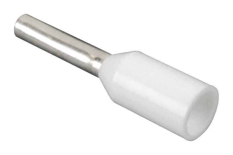 Panduit Fsd75-8-3K10 Insul Ferrule Single Wire Din On Reel, 20 Awg (0.50Mm2), 8Mm Pin Lgth, White