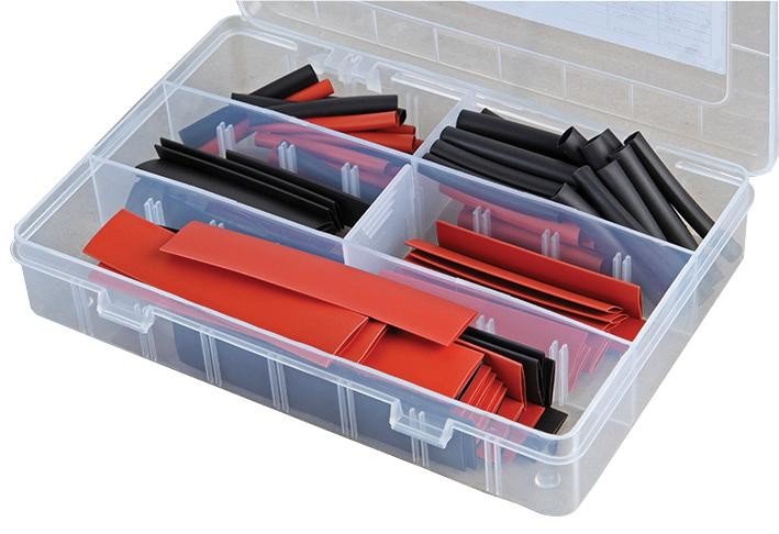 Pro Power Hskitblkred Normal Wall Heatshrink Kit, 2:1, Red/blk