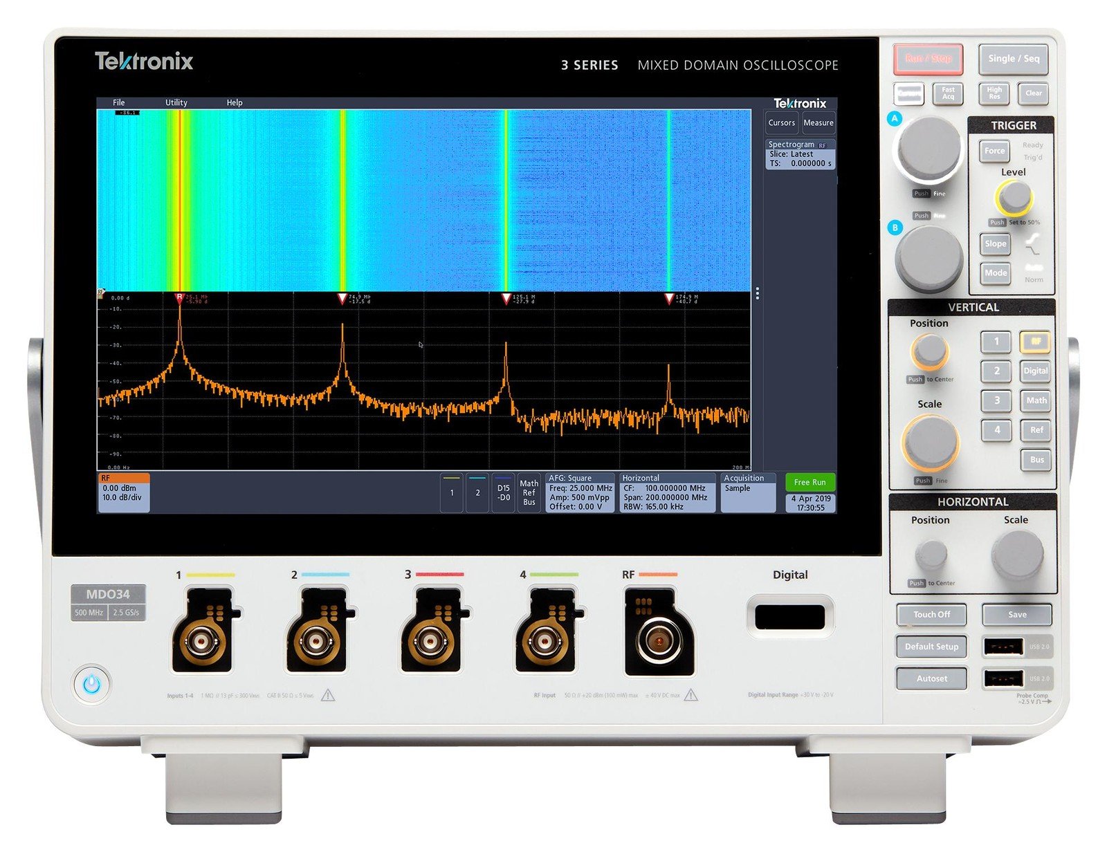 Tektronix Mdo32 3-Bw-350 Mixed Domain Osc, 2+16Ch, 350Mhz