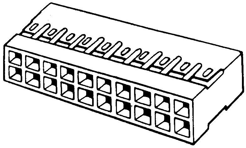 Amphenol Communications Solutions 65043-001Lf Wire-Board Connector Receptacle 72 Position, 2.54Mm