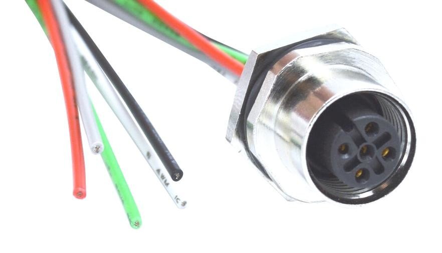 Norcomp Fpm12A05I12Af02 Sensor Cord, M12 Rcpt-Free End, 304.8Mm