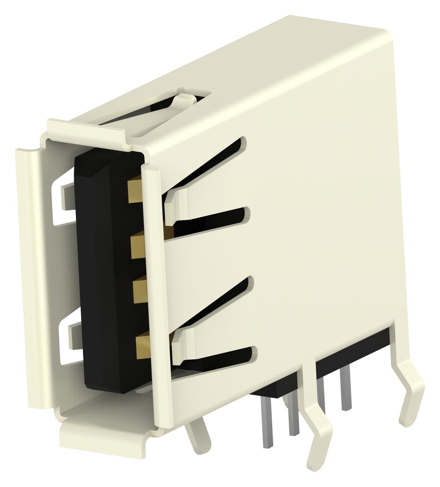 Te Connectivity 1-1734775-1 Usb Conn, 2.0, Usb Type A, Rcpt, Tht