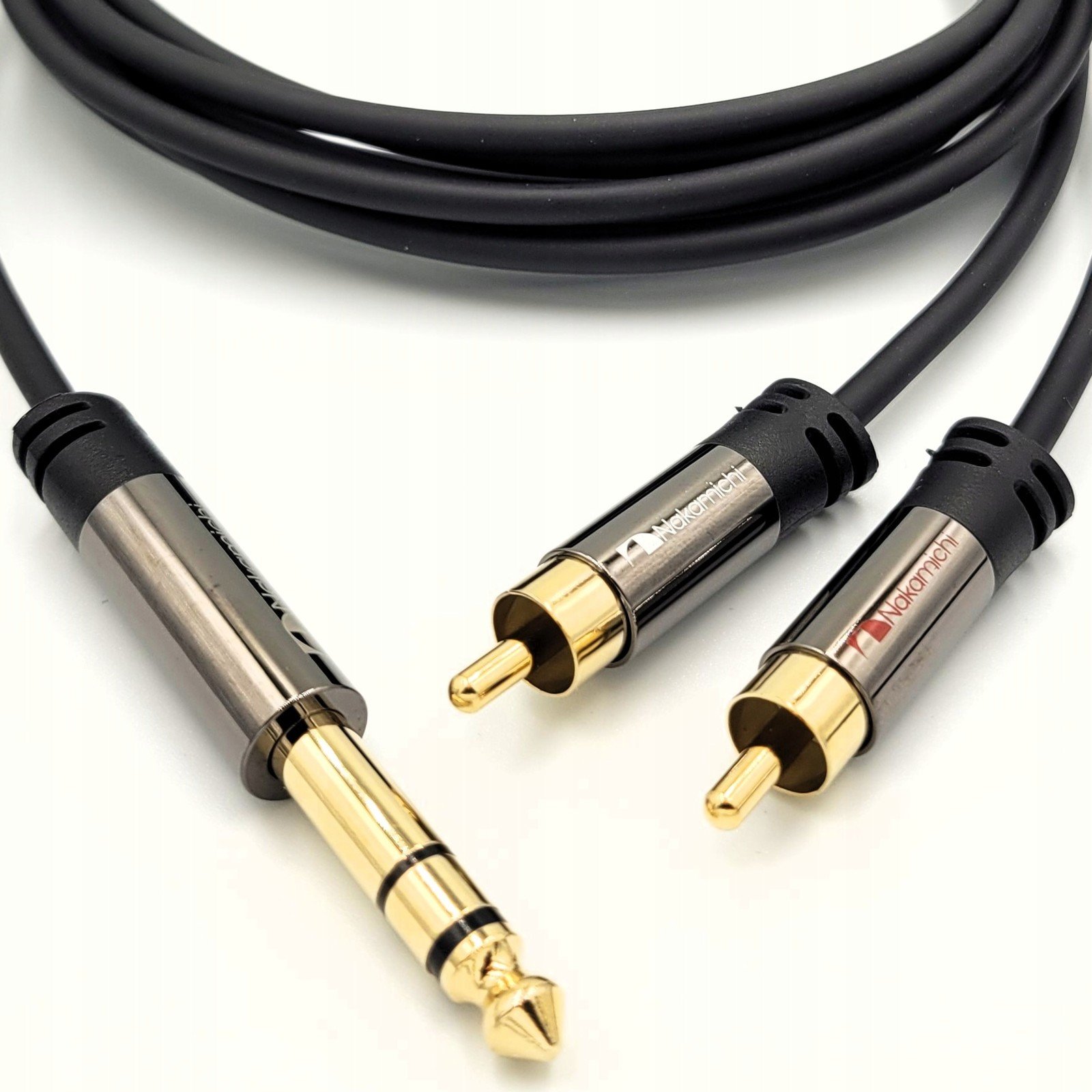 Kabel Nakamichi 2RCA Jack 6,3MM Stereo Cinch Mono Kabel 5m