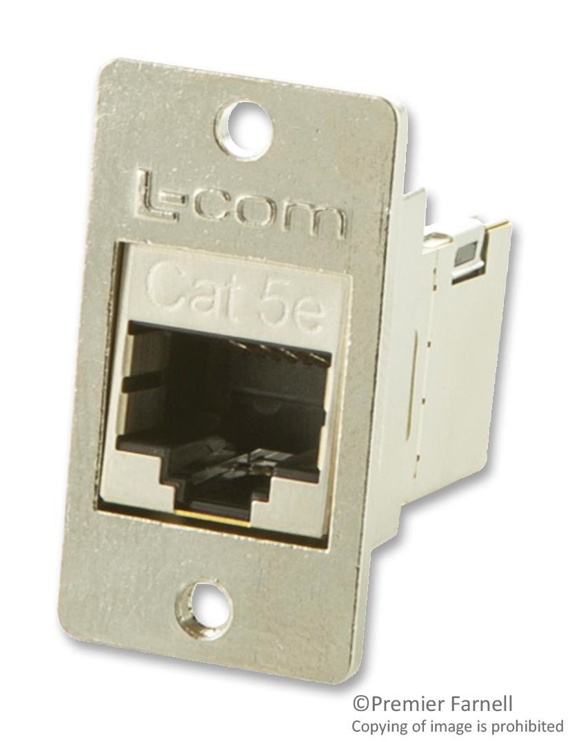 L-Com Ecf504-Sc5E Adaptor, Rj45 Jack, Rj45 Jack, Coupler