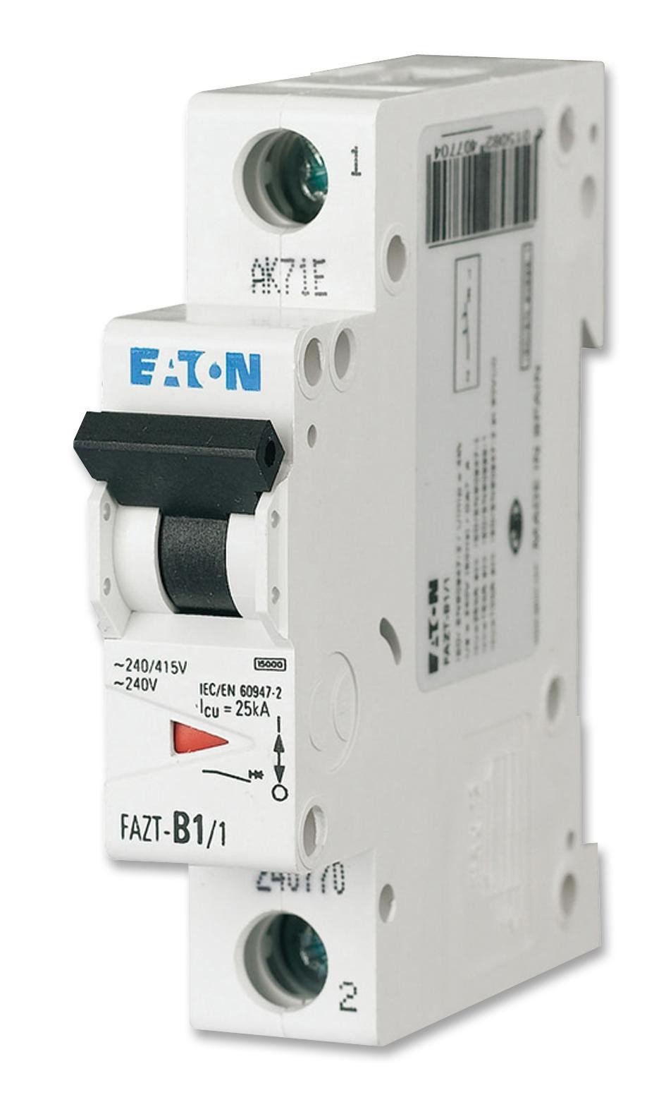 Eaton Moeller Faz6-C10/1 Miniature Ckt Breaker, 1P, 10A, 400Vac